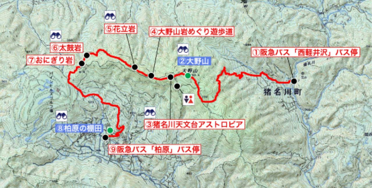 10 大野山から柏原の棚田コース 北摂 里山 トレイルガイド サトトレ 10 大野山から柏原の棚田コース 北摂 里山 トレイルガイド サトトレ